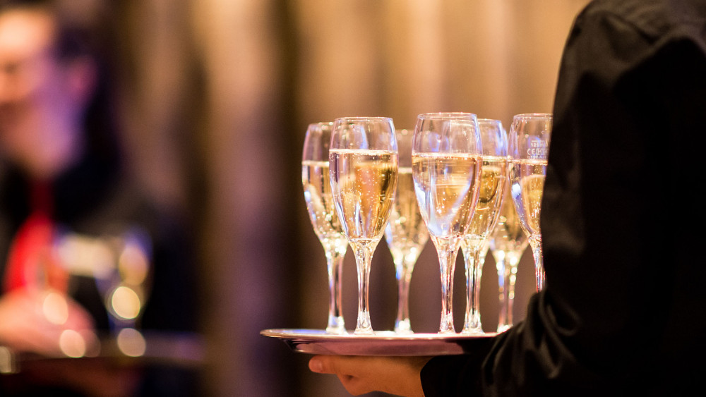 champagne tray